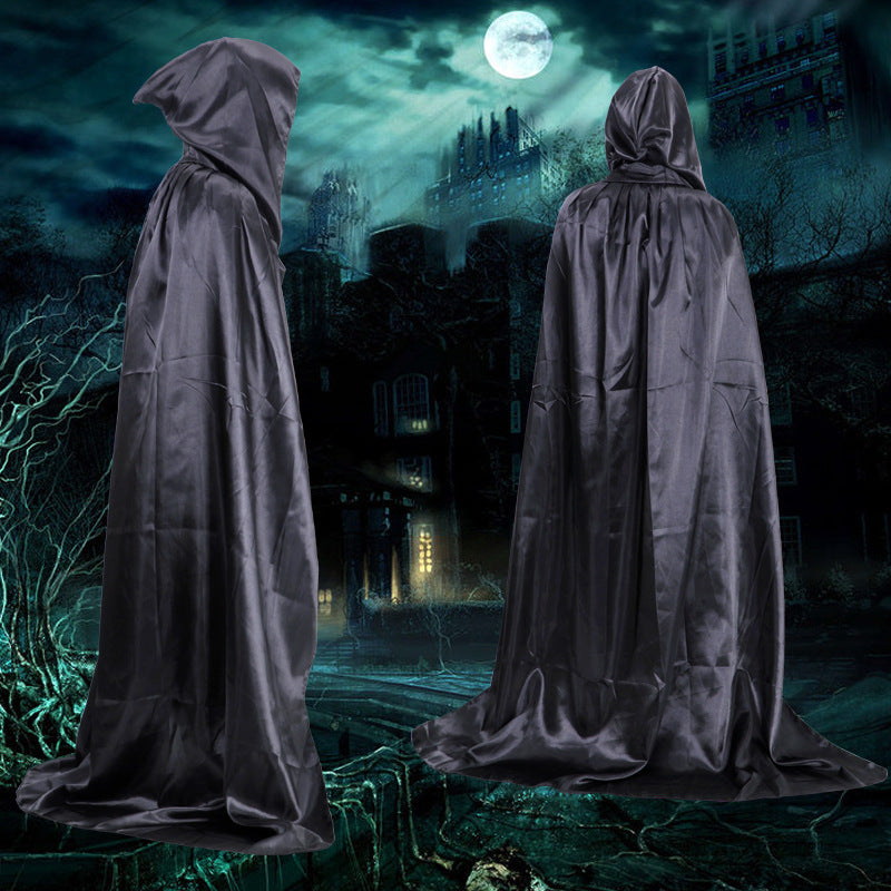 Halloween Costume Adult cosplay Death Cloak Performance Costume Black Wizard Robe Cloak Vampire