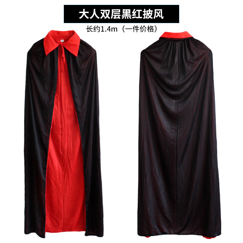 Halloween Costume Adult cosplay Death Cloak Performance Costume Black Wizard Robe Cloak Vampire