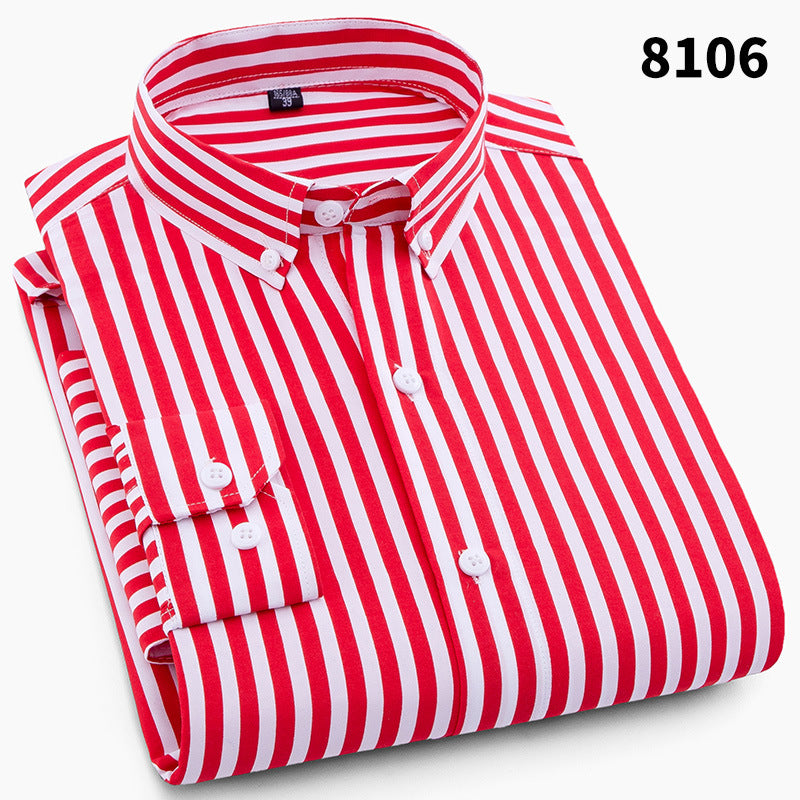 New Men's Printed Long-Sleeved Shirt, Korean Style Slim Fit, Youth Fashion, Casual and Versatile Shirt, Cross-Border Bestseller in Europe and America