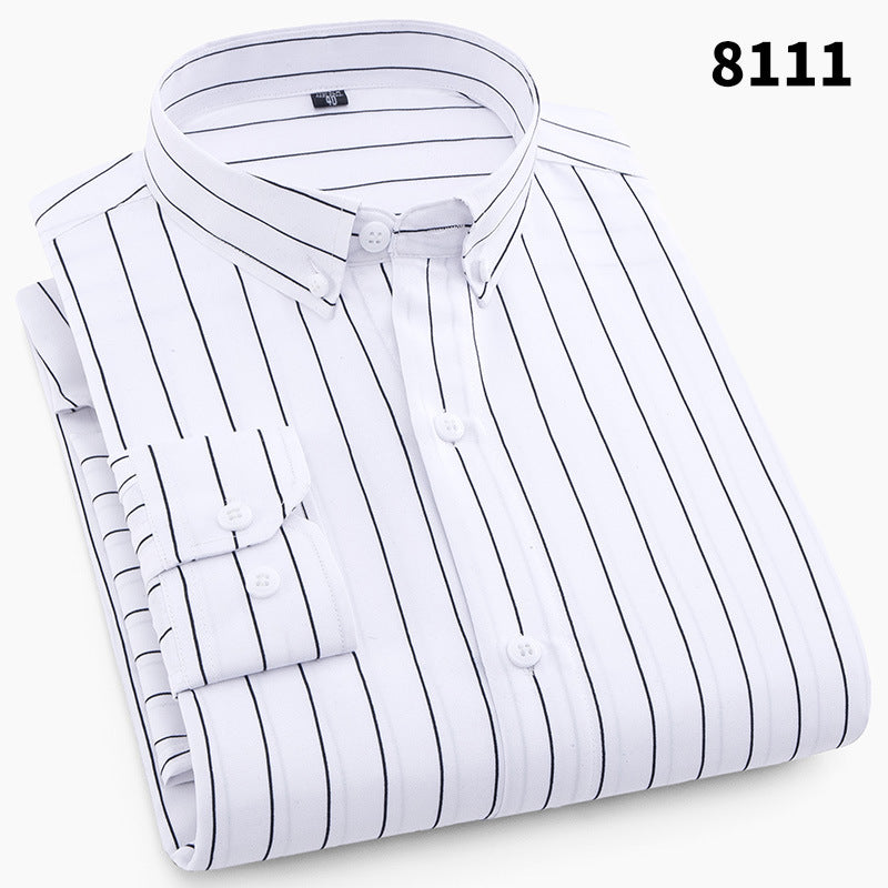 New Men's Printed Long-Sleeved Shirt, Korean Style Slim Fit, Youth Fashion, Casual and Versatile Shirt, Cross-Border Bestseller in Europe and America