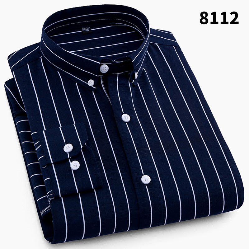 New Men's Printed Long-Sleeved Shirt, Korean Style Slim Fit, Youth Fashion, Casual and Versatile Shirt, Cross-Border Bestseller in Europe and America