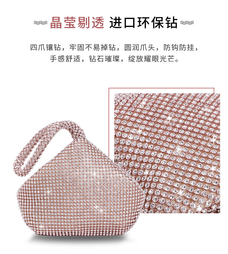 Cross-border Rhinestone Clutch Fashion Portable Cosmetic Bag Mine Bag Women's European and American Style Evening Bag Handbag