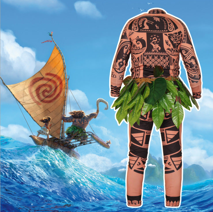 2019 Foreign Trade Hot-Selling Moana Halloween Anime Outfit Beach Vacation Dress