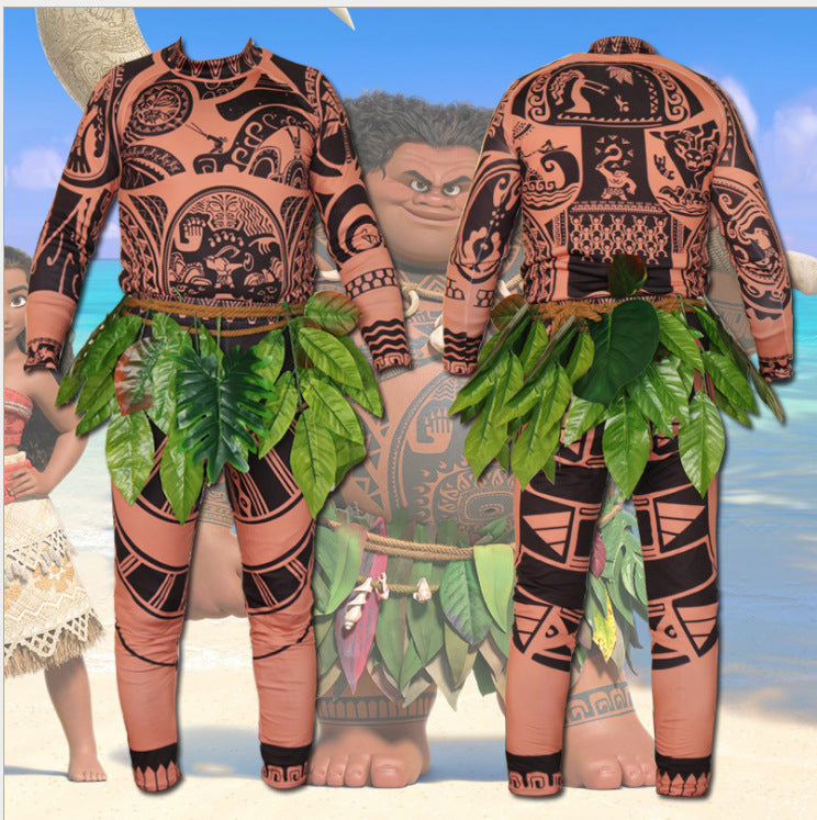 2019 Foreign Trade Hot-Selling Moana Halloween Anime Outfit Beach Vacation Dress