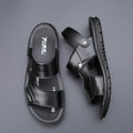 Men's Sandals Genuine Leather Summer New Breathable Large Size Beach Shoes Soft Sole Casual Sandals and Slippers Large Size Men's Shoes