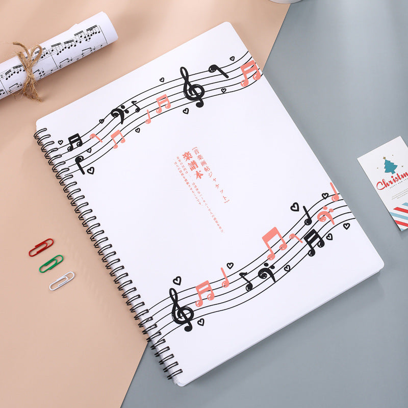 A4 New Information Booklet Loose-Leaf Transparent Insert Bag Music Score Folder Piano Music Score Folder Student Picture Folder Storage Book