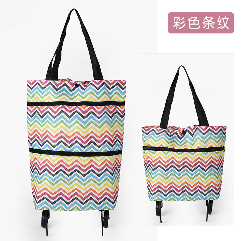 Manufacturer Wholesale Foldableable Carryable Shopping Cart, Portable Tug Hanging Bag, Handbag, Variable Grocery Shopping Cart