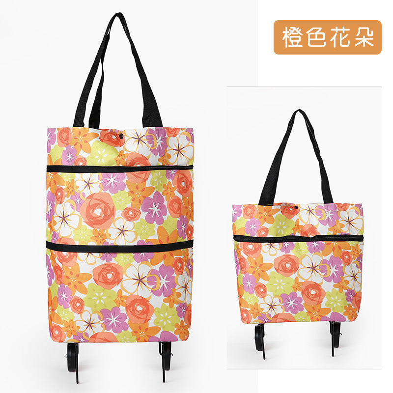 Manufacturer Wholesale Foldableable Carryable Shopping Cart, Portable Tug Hanging Bag, Handbag, Variable Grocery Shopping Cart