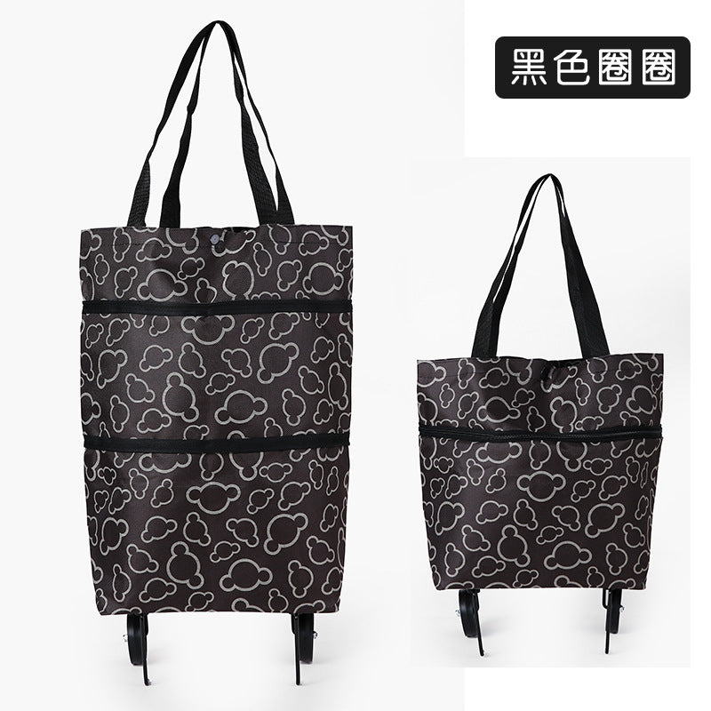 Manufacturer Wholesale Foldableable Carryable Shopping Cart, Portable Tug Hanging Bag, Handbag, Variable Grocery Shopping Cart