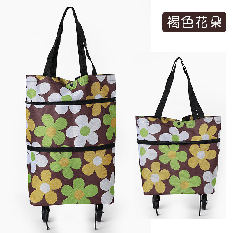 Manufacturer Wholesale Foldableable Carryable Shopping Cart, Portable Tug Hanging Bag, Handbag, Variable Grocery Shopping Cart
