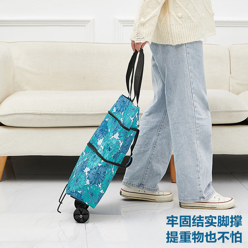 Manufacturer Wholesale Foldableable Carryable Shopping Cart, Portable Tug Hanging Bag, Handbag, Variable Grocery Shopping Cart