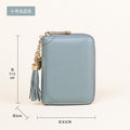 Foreign Trade Card Bag Women's Multi-Card Cowhide Anti-Theft Brush RFID Leather Anti-Degaussing Card Clip Zipper Credit Driver's License