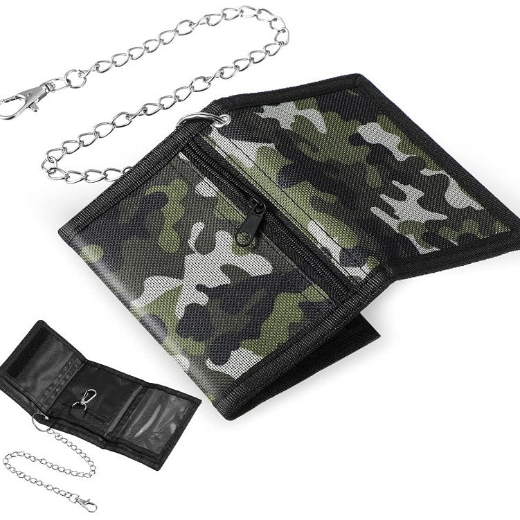 Factory Folding Waterproof Men's Wallet Outdoor Chain Anti-theft Money Bag Tactical Storage Waistband Wallet in stock