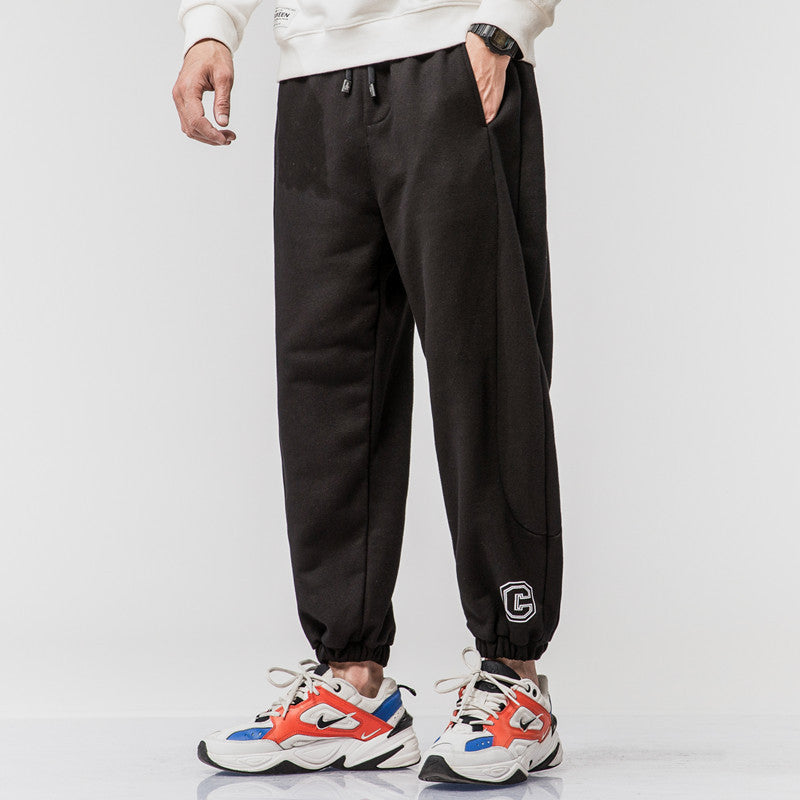 Plus Men's Clothing | Spring and Summer Casual Sweatpants Men's Trendy Splicing Tapered New Fabric Leggings Sweatpants Men's Trendy Pants