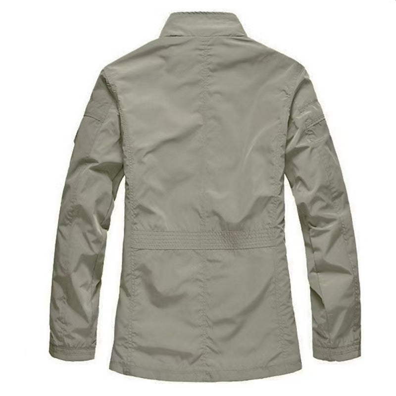 Cross-Border Foreign Trade Men's Spring and Autumn Fashion Versatile Plus-Size Business Casual Stand Collar Jacket for Big and Tall Men