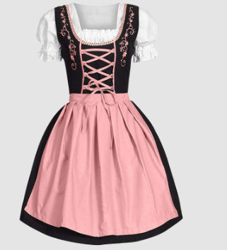 2024 European and American Halloween Beer Festival Maid Cosplay Costume Women's Top