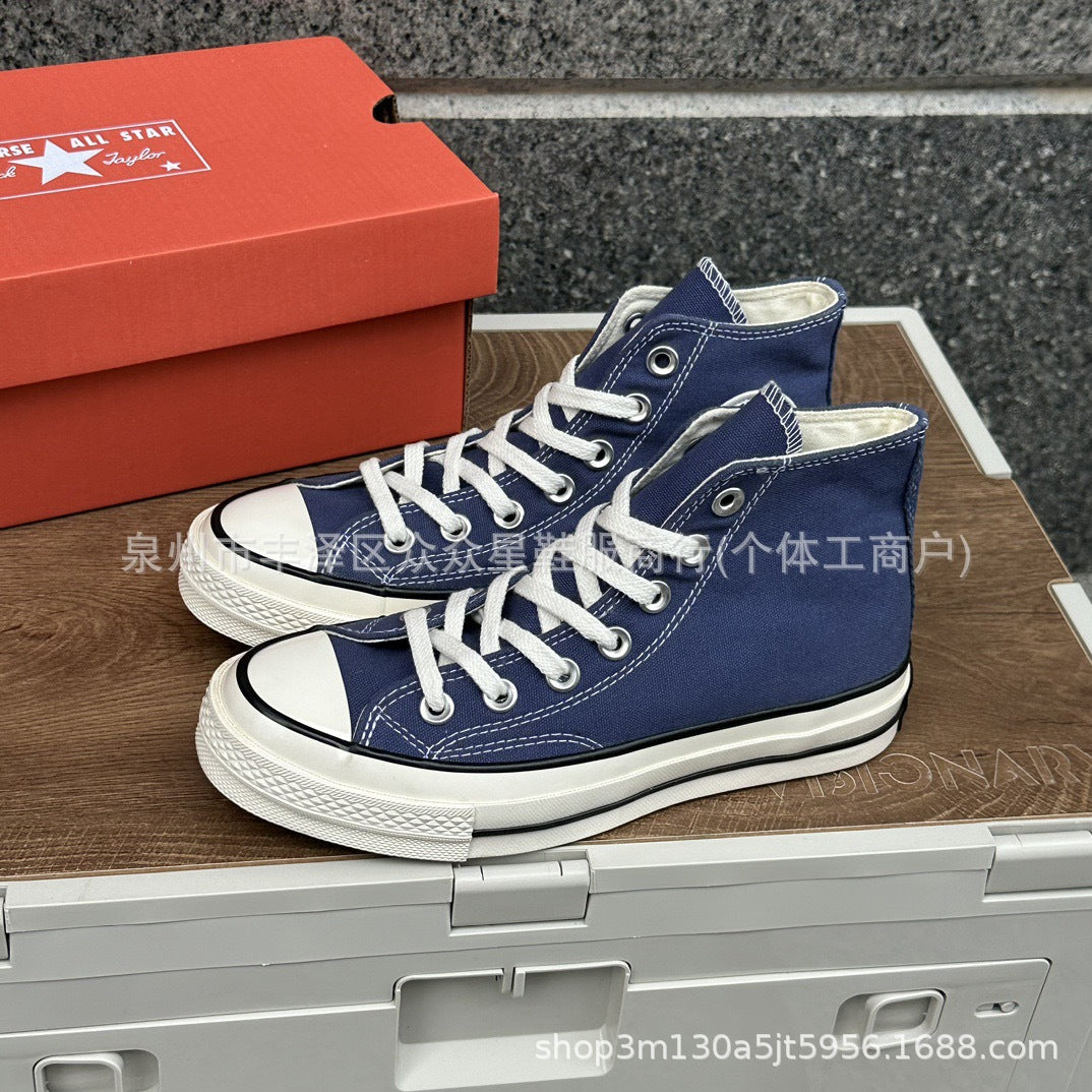 New Square Toe Squaretoe Ox Versatile, Comfortable and Wear-Resistant Low-Top Canvas Shoes for Men and Women, Same Style for Couples