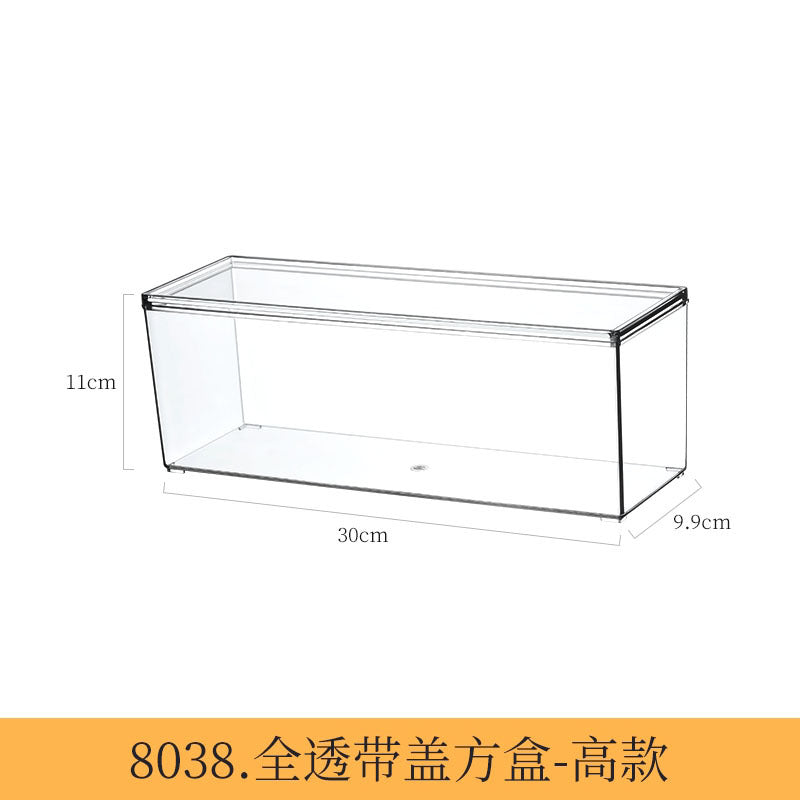 Desktop Storage Box small size Sundries Stationery Post-it Notes Hand Account Pencil Transparent Narrow Long Storage and Filing Box