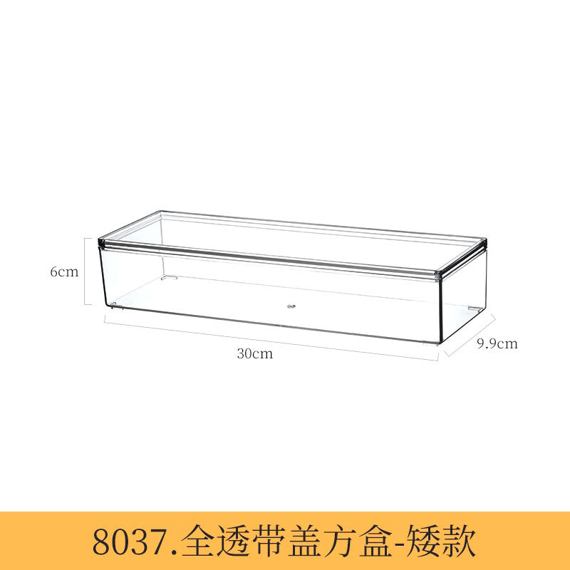 Desktop Storage Box U-Port Transparent Acrylic Cosmetic Mask Bathroom Skin Care Product Perfume Workstation Dressing Table Basket