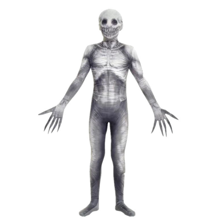 Halloween clothes spoof skeleton jumpsuit cosplay skeleton horror toy game parent party costume