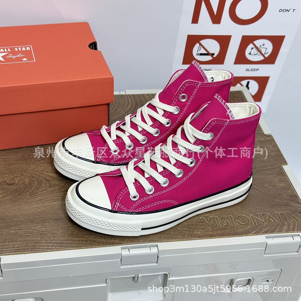 New Square Toe Squaretoe Ox Versatile, Comfortable and Wear-Resistant Low-Top Canvas Shoes for Men and Women, Same Style for Couples