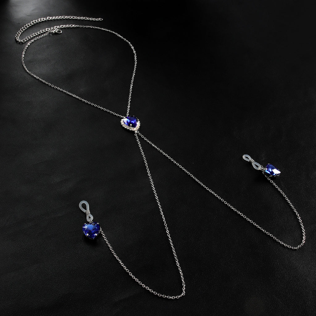 Cross-Border New Heart Crystal Pendant Nipple Chain Chest Chain European and American Sexy Nipple Clamp Body Chain Female Body Chain