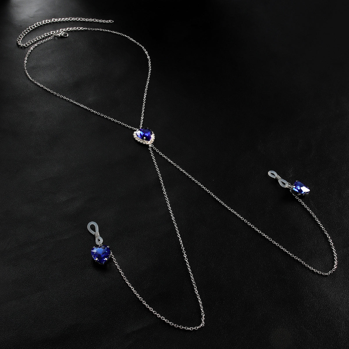 Cross-Border New Heart Crystal Pendant Nipple Chain Chest Chain European and American Sexy Nipple Clamp Body Chain Female Body Chain