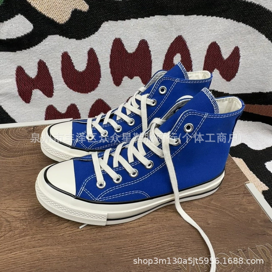 New Square Toe Squaretoe Ox Versatile, Comfortable and Wear-Resistant Low-Top Canvas Shoes for Men and Women, Same Style for Couples