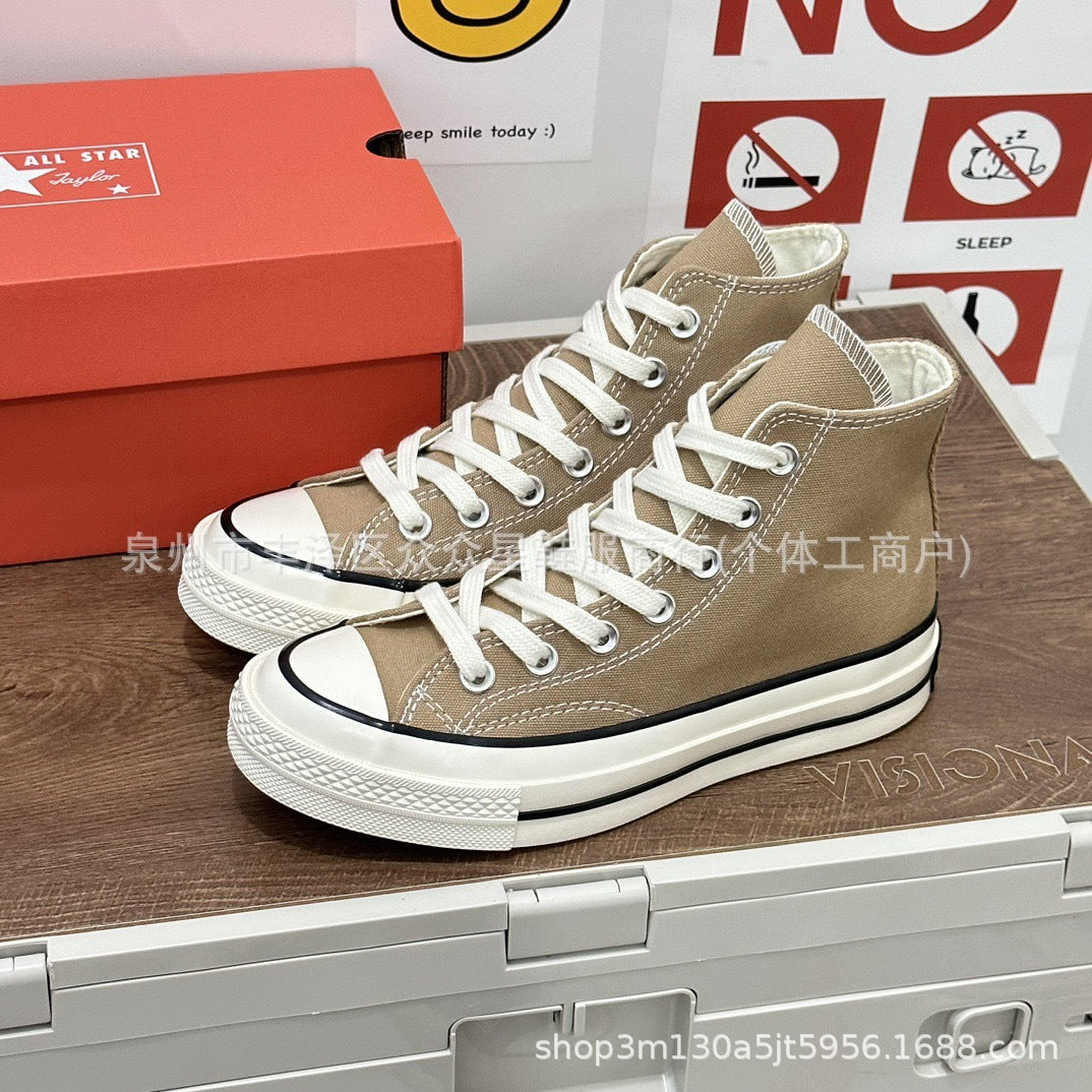 New Square Toe Squaretoe Ox Versatile, Comfortable and Wear-Resistant Low-Top Canvas Shoes for Men and Women, Same Style for Couples