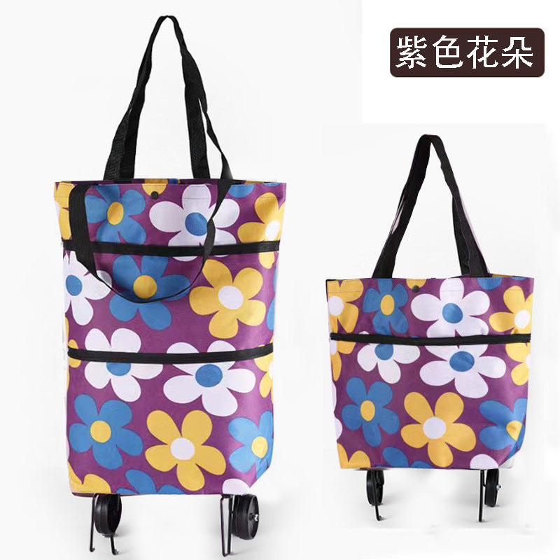 Manufacturer Wholesale Foldableable Carryable Shopping Cart, Portable Tug Hanging Bag, Handbag, Variable Grocery Shopping Cart