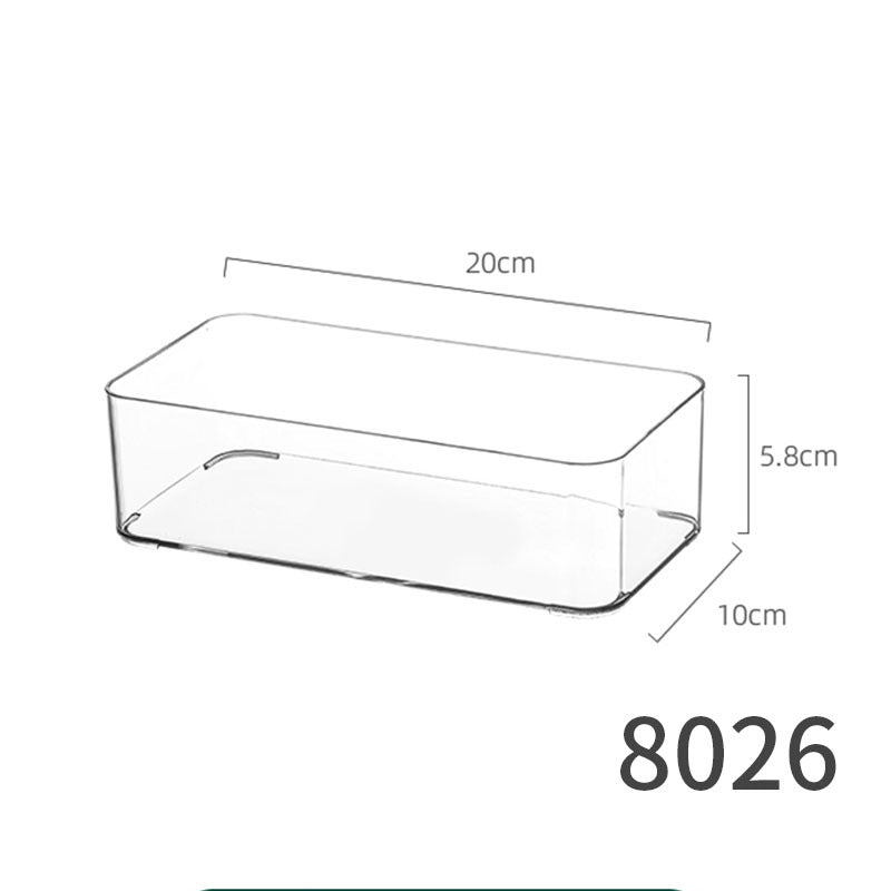 Desktop Storage Box U-Port Transparent Acrylic Cosmetic Mask Bathroom Skin Care Product Perfume Workstation Dressing Table Basket