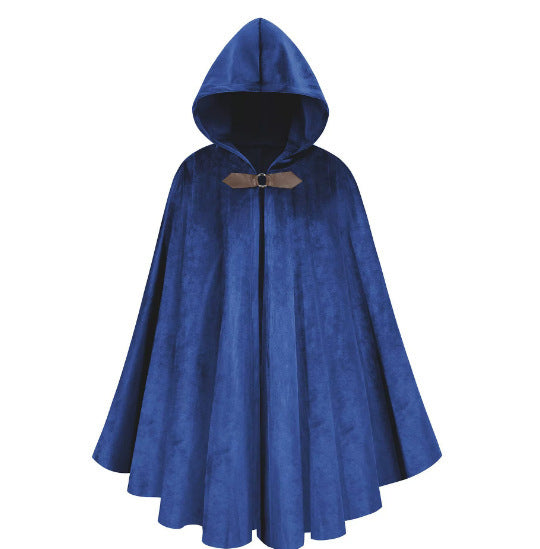 Medieval Deer Suede Cloak Halloween Retro Battle Warrior Cosplay Cosplay Costume Cloak