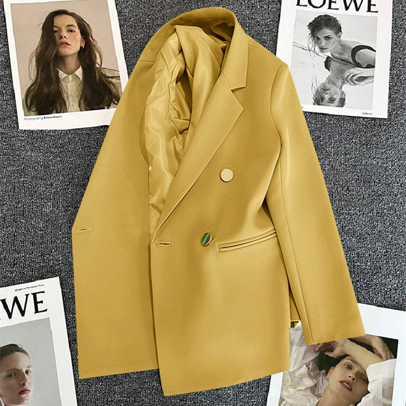 Orange Suit Jacket Women's 2025 Spring and Autumn New Korean High-end Temperament Popular Suit 22 Colors