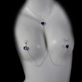 Cross-Border New Heart Crystal Pendant Nipple Chain Chest Chain European and American Sexy Nipple Clamp Body Chain Female Body Chain