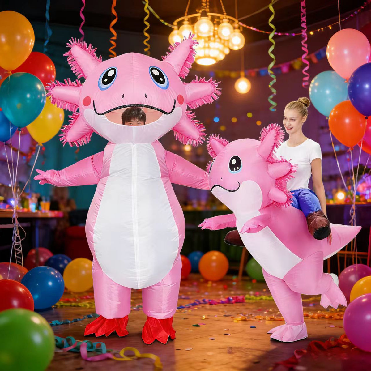Cross-Border Supply Holiday Party Anime Axolotl Doll New Halloween Costume Axolotl Inflatable Suit