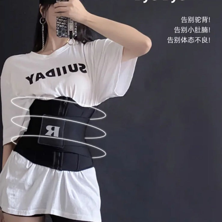 Kuaishou, same style with TikTok ins style sweat-breaking plastic belt fitness shaping yoga sports postpartum body shaping belly belt