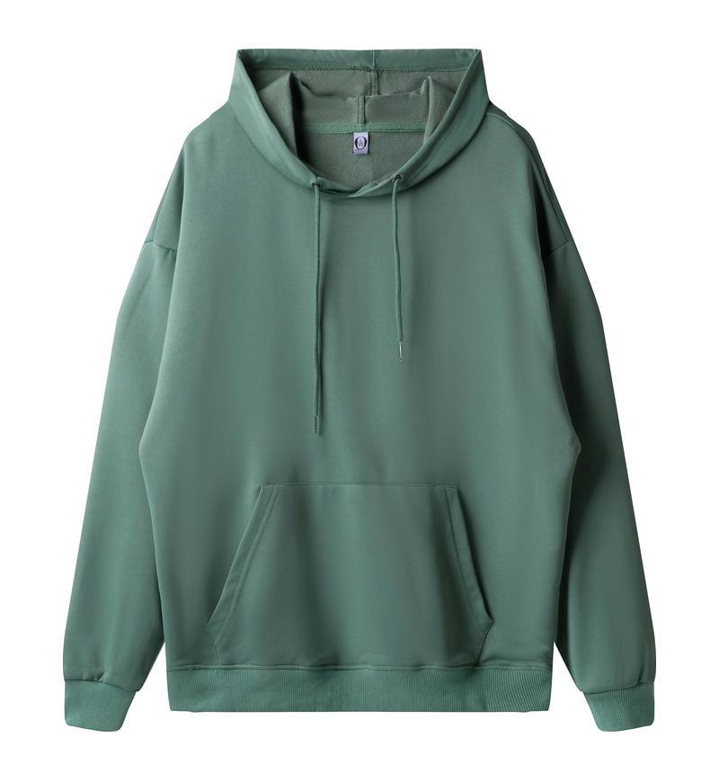 American fashion brand 260g pullover casual loose hooded sweater dopamine solid color heavy shoulder hoodie in spring and autumn