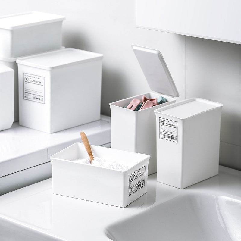 Washing Powder Storage Box Storage Box Large small size with Lid Classification Japanese-style Plastic Barrel Jar Household Sealed Container