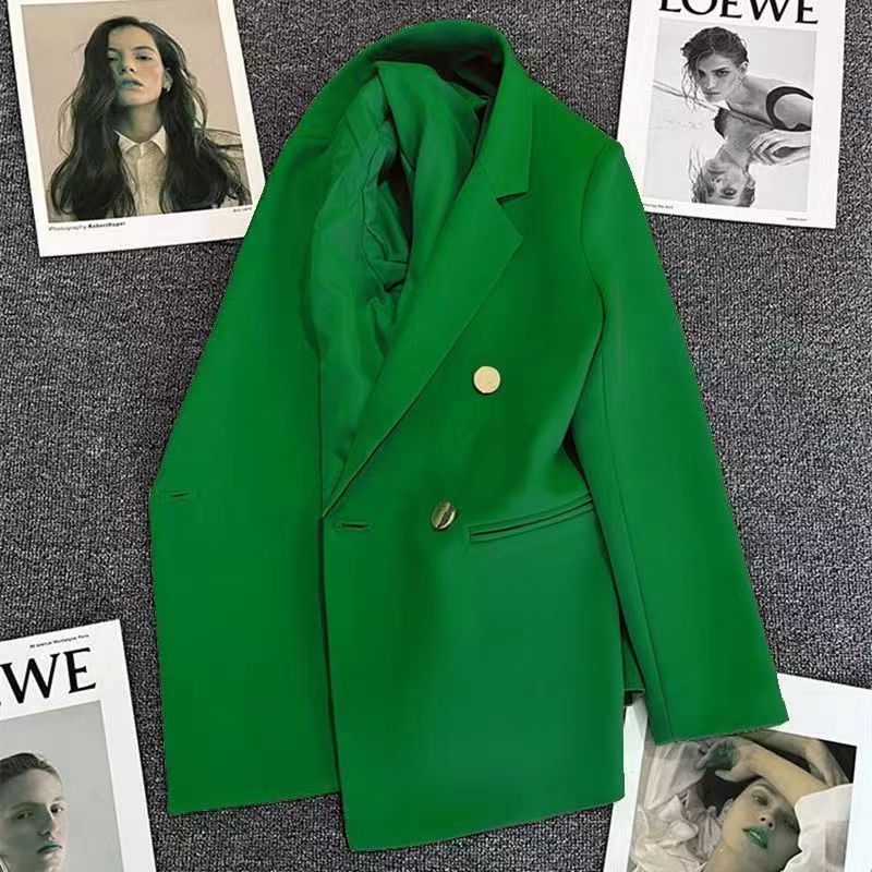 Orange Suit Jacket Women's 2025 Spring and Autumn New Korean High-end Temperament Popular Suit 22 Colors