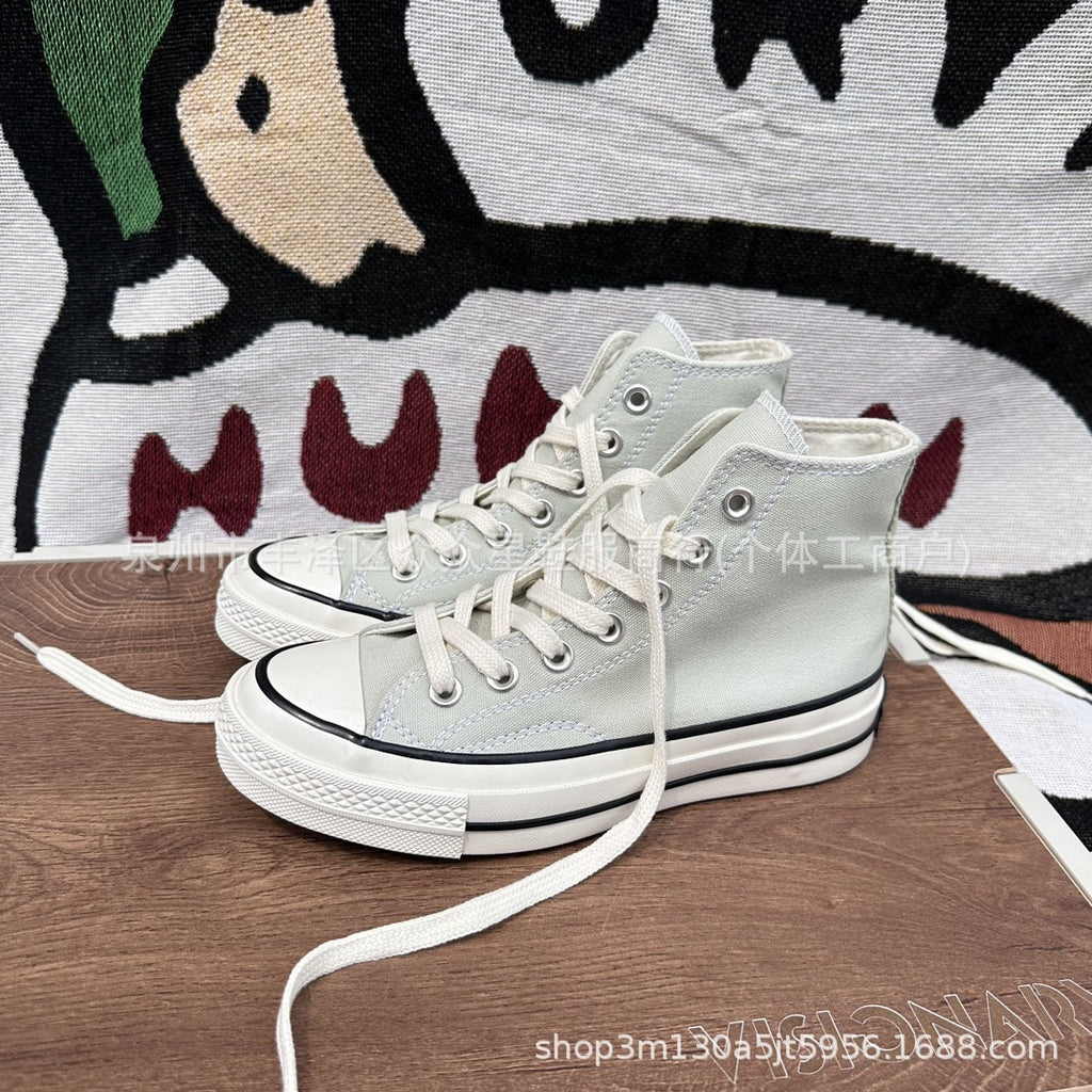 New Square Toe Squaretoe Ox Versatile, Comfortable and Wear-Resistant Low-Top Canvas Shoes for Men and Women, Same Style for Couples