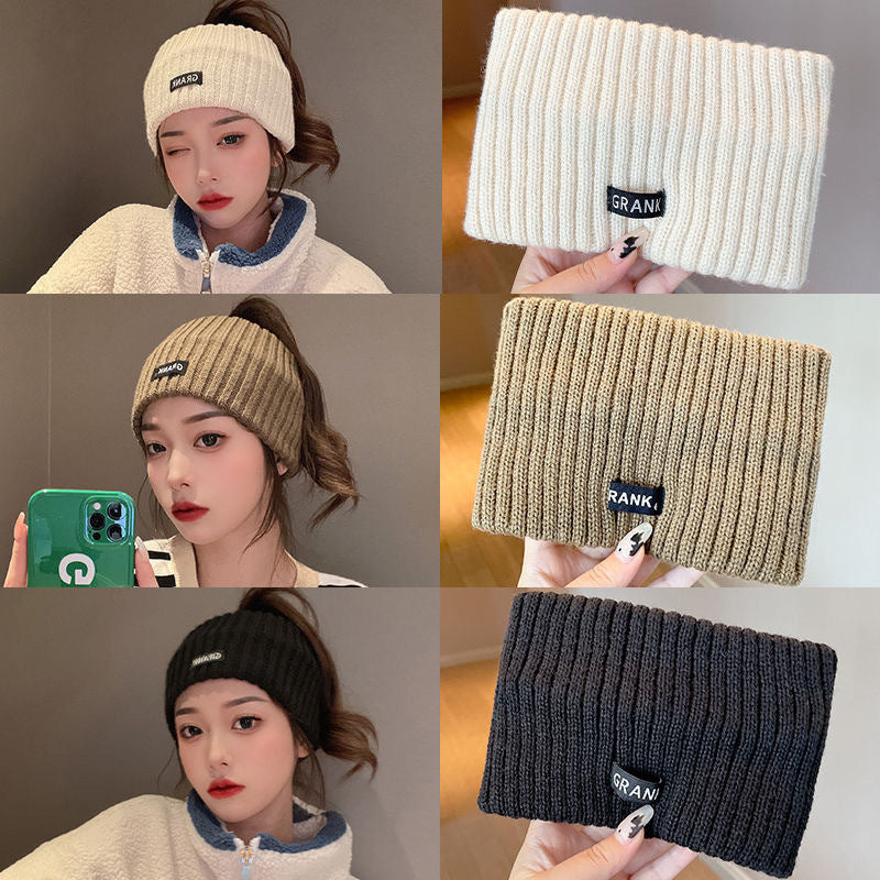Hat Women's Autumn and Winter Velvet Scarf Ear Protection Warm Hat Outdoor Riding Hat Neck Protection Winter Hat Knitted Hat Wool Hat