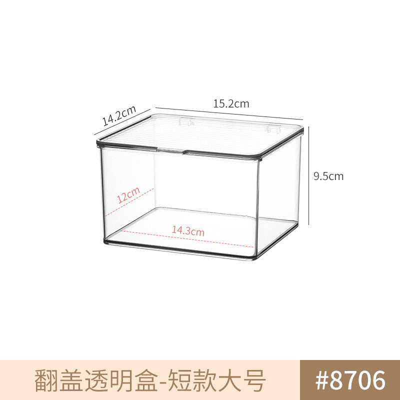 Transparent mobile phone case storage box desktop acrylic box stationery finishing dormitory small mask cosmetics storage basket