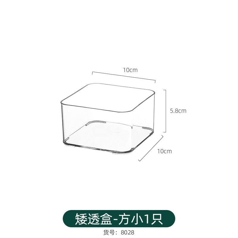 Drawer Storage Partition Built-In Box Transparent Acrylic Office Stationery Rectangular Partition Partition Organizing Box