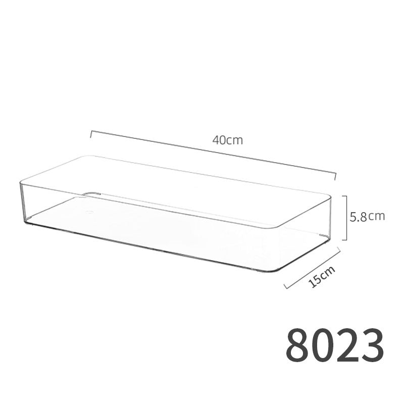 Desktop Storage Box U-Port Transparent Acrylic Cosmetic Mask Bathroom Skin Care Product Perfume Workstation Dressing Table Basket