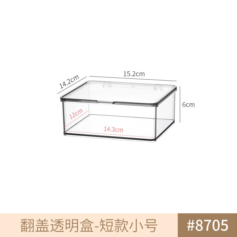 Transparent mobile phone case storage box desktop acrylic box stationery finishing dormitory small mask cosmetics storage basket