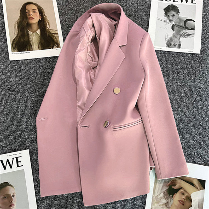 Orange Suit Jacket Women's 2025 Spring and Autumn New Korean High-end Temperament Popular Suit 22 Colors
