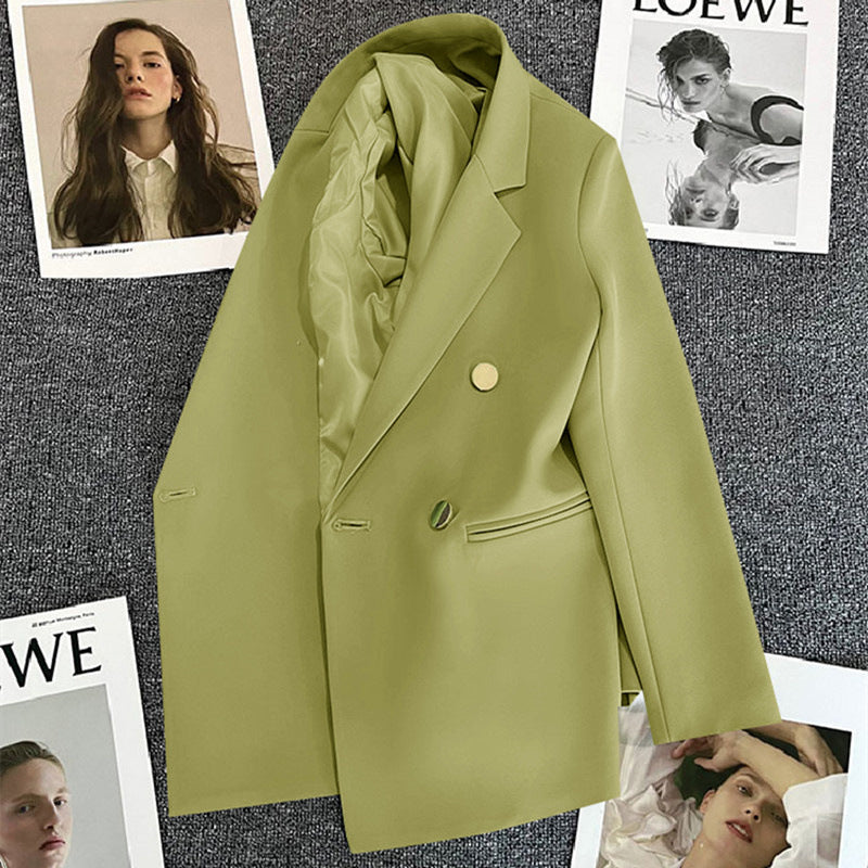 Orange Suit Jacket Women's 2025 Spring and Autumn New Korean High-end Temperament Popular Suit 22 Colors