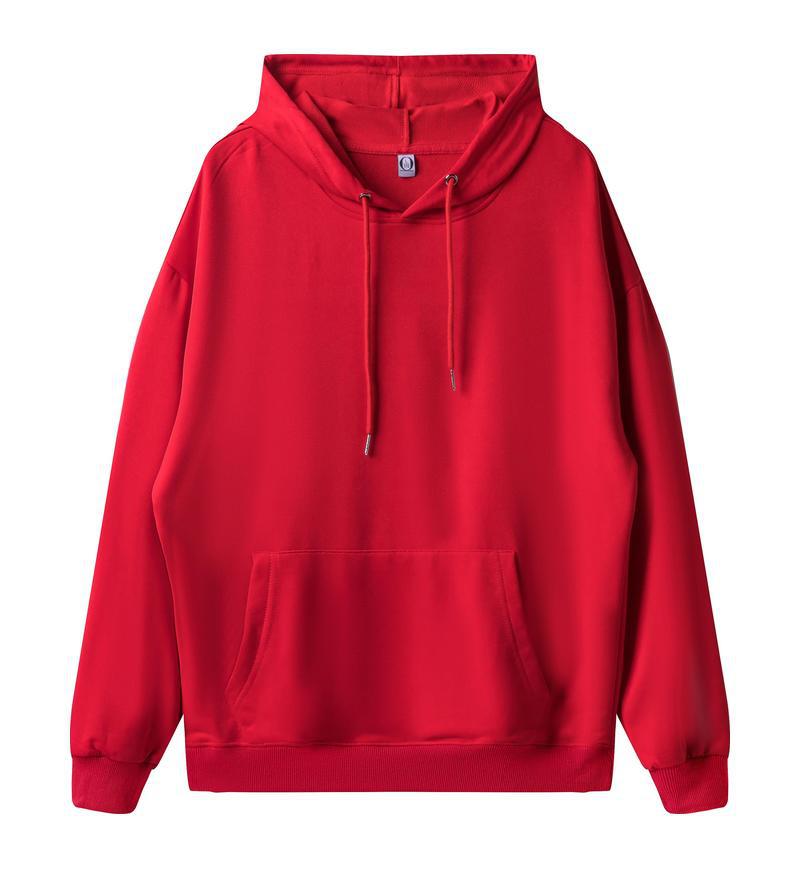 American fashion brand 260g pullover casual loose hooded sweater dopamine solid color heavy shoulder hoodie in spring and autumn