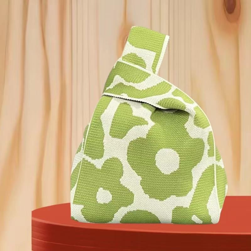 Souvenir Tote Bag, Large Capacity Small Bag for Women, Color-Blocked Knitted Tote Bag, Storage Bag, Versatile Handbag