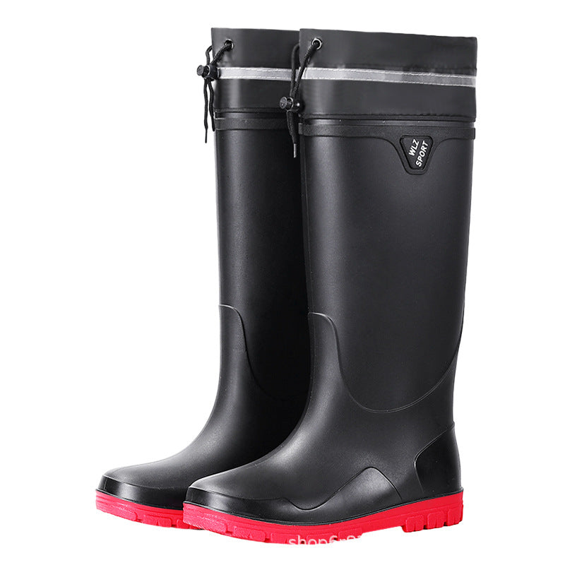 Cross-border All-match Men's Korean-style Fashionable Rain Boots Waterproof Non-slip Outer Wear Rain Boots Fishing Car Washing Working Rubber Shoes